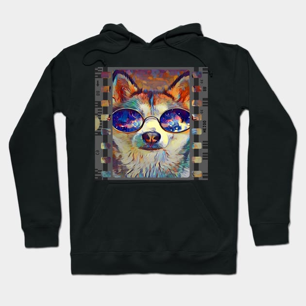 Cool Siberian Husky Pop Art Camera Roll Movie Star Huskies Funny Dog Gifts Hoodie by tamdevo1